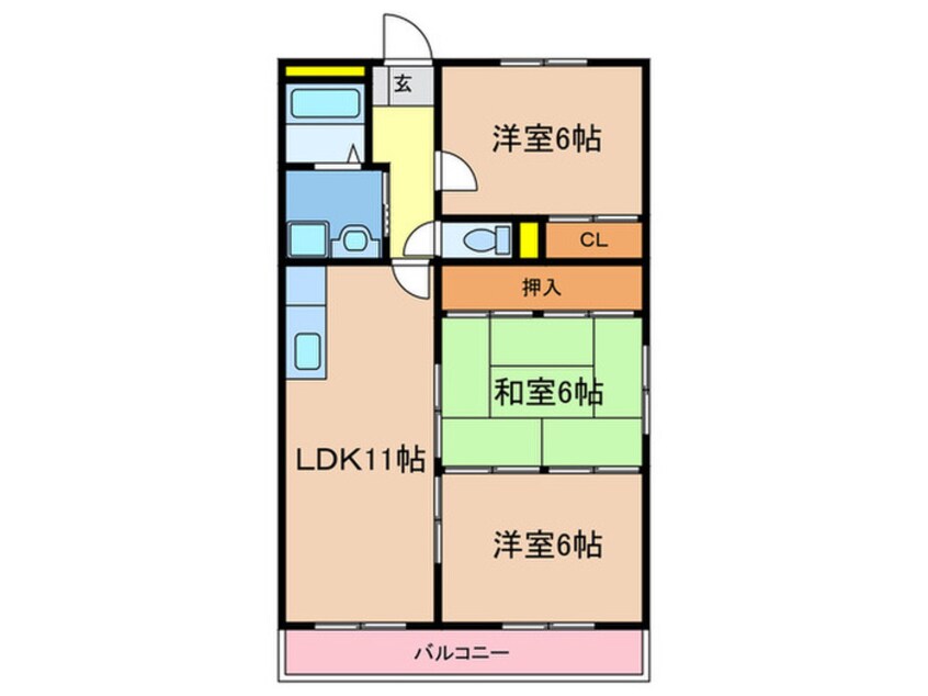 間取図 アメニティ和白東