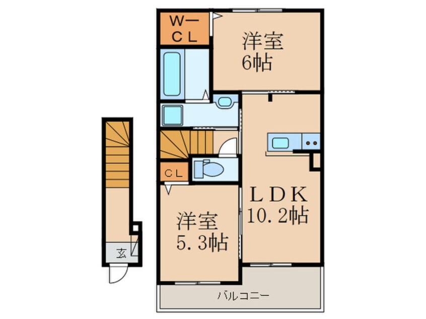間取図 メゾンド・プチ・フルールⅩ