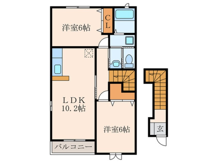 間取図 プレイン・コートＳⅢ