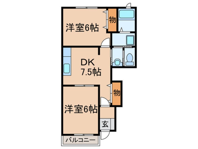 間取図 プレイン・コートＳⅢ