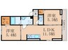 ルシオル鞘ヶ谷 2LDKの間取り