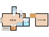 ビューハイム二日市 1Rの間取り