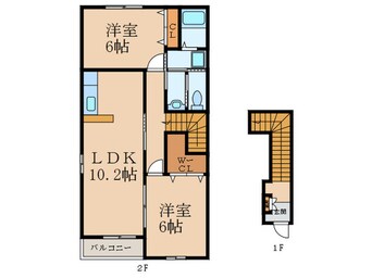 間取図 エヴァ－グリ－ンＬ