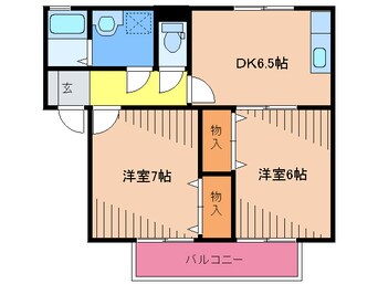 間取図 ルミエ－ルコ－ト古賀