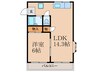 メゾンハイウエル 1LDKの間取り