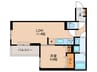 Ｄーｒｏｏｍ箱崎 1LDKの間取り