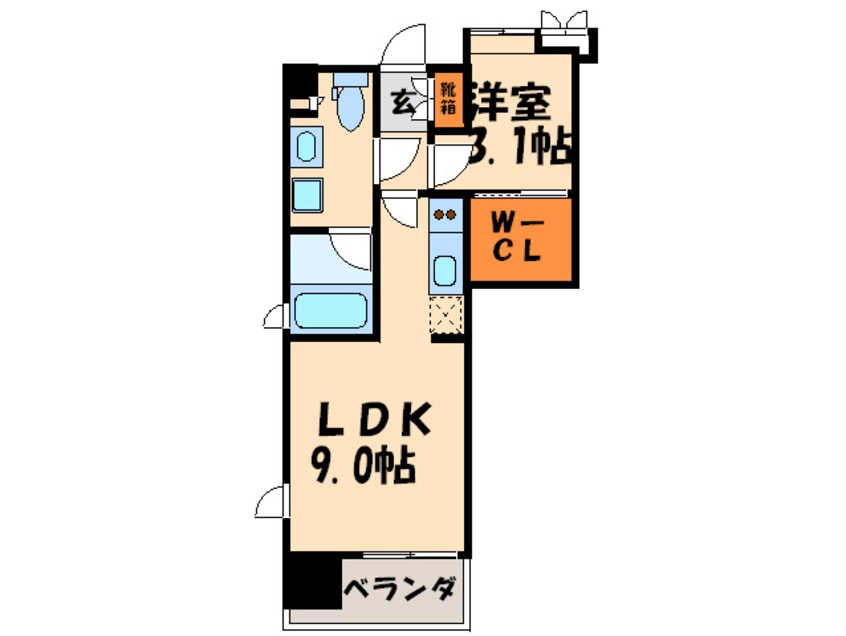 間取図 パ－クアクシス博多美野島