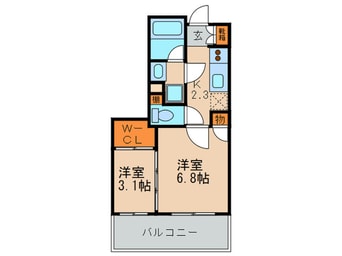 間取図 パ－クアクシス博多美野島