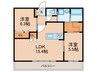 エンクレスト博多EXCEED（1107） 2LDKの間取り