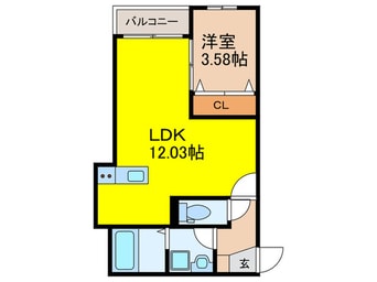 間取図 メゾンクレール南福岡駅前