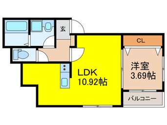 間取図 メゾンクレール南福岡駅前