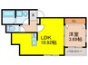 メゾンクレール南福岡駅前 1LDKの間取り