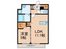 フェリシエ久留米 1LDKの間取り