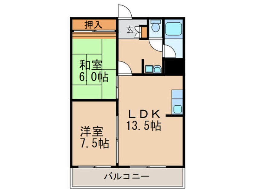 間取図 プレステージ宇美