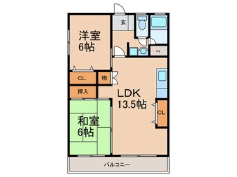 間取図 プレステージ宇美