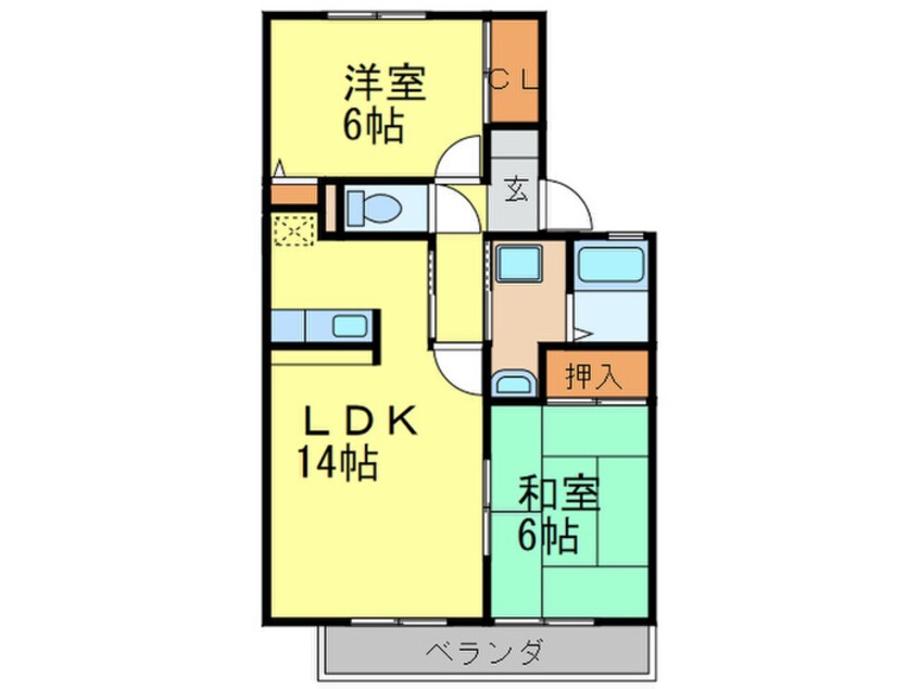 間取図 コンフォールHIRO B