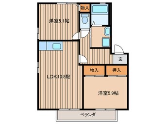 間取図 エスポワ－ル高原Ｂ