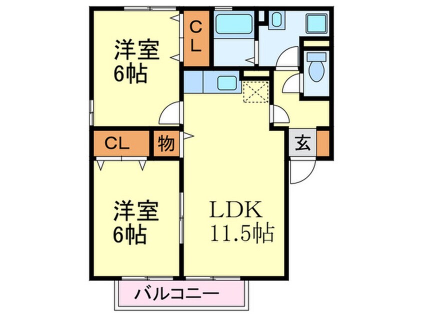 間取図 フロット－ハイムⅠ　Ａ棟