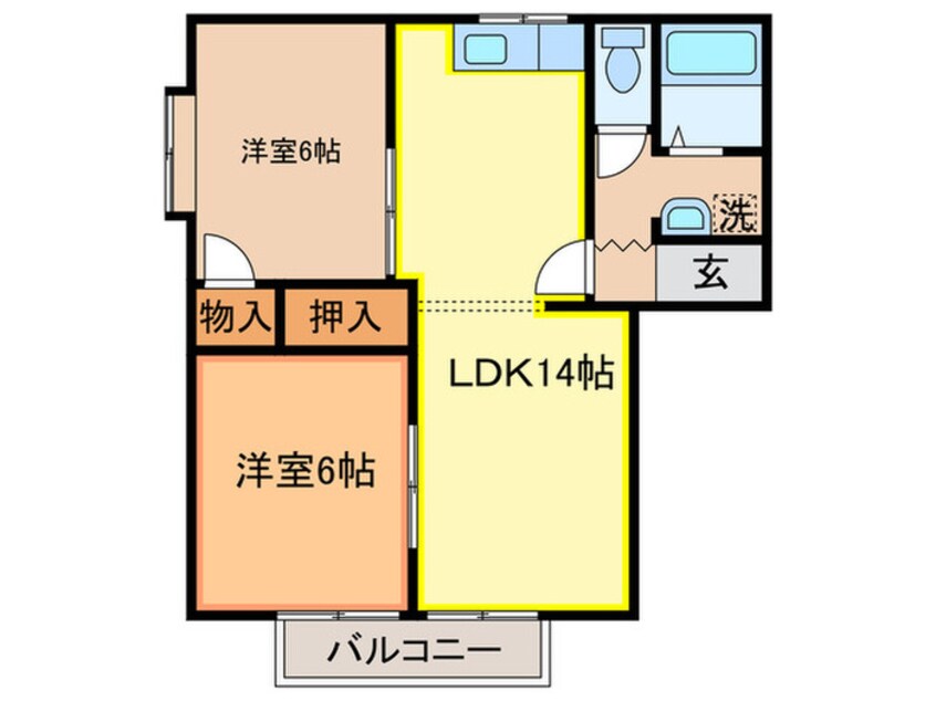 間取図 レ－ベンハイムＡ