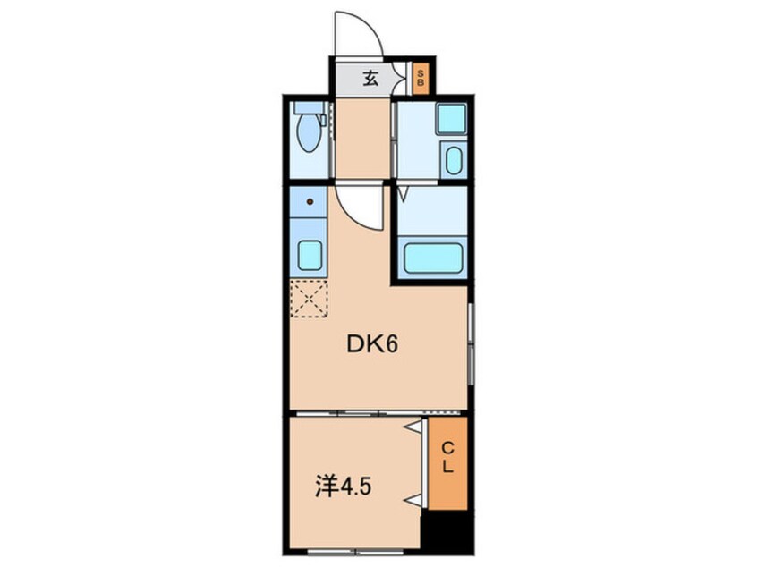 間取図 Ｌａ　Ｆｅｌｉｚ魚町