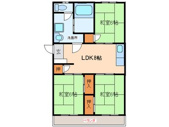 間取図 第１伊佐ビル