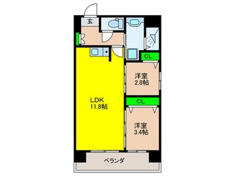 間取図 MODERN PALAZZO六本松station