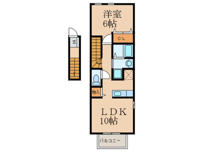 間取図 ロブソワ－ルＢ
