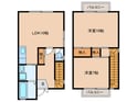 UパームF棟の間取図