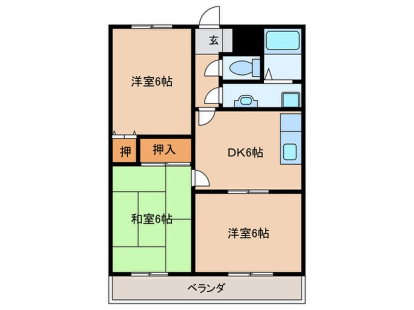 間取図 きぬたロイヤルハイツ