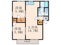 オー・ボアパティールＢ棟の間取図