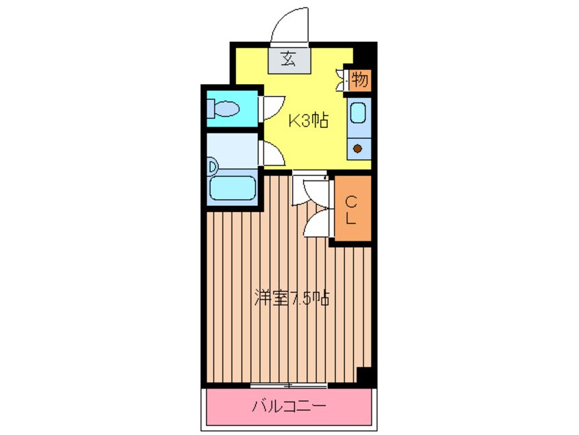 間取図 プライマリー三苫駅前