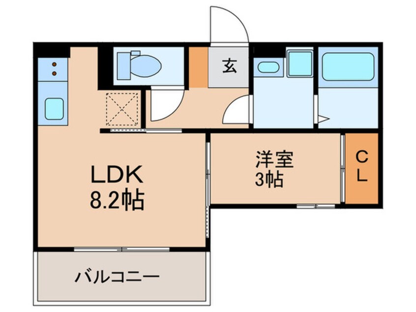 間取図 D-room竹下B棟