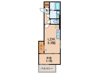 間取図 D-room竹下B棟