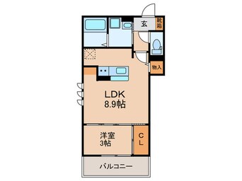 間取図 D-room竹下B棟