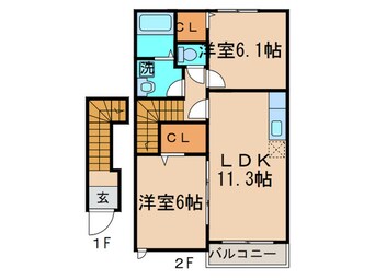 間取図 コンフォ－ト八幡Ⅰ