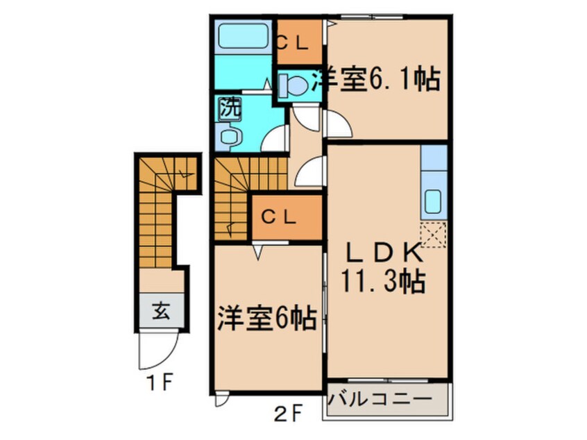 間取図 コンフォ－ト八幡Ⅰ