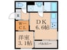 ダイヤモンドライフ戸畑駅前 1DKの間取り
