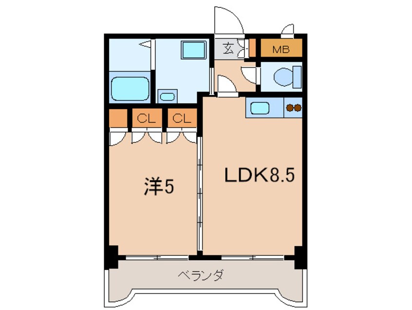 間取図 ロイヤルセンタ－ＢＬＤ ８０