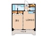 ロイヤルセンタ－ＢＬＤ ８０ 1LDKの間取り