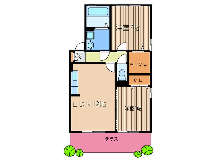 間取り図 リビングタウン新宮 Ｃ