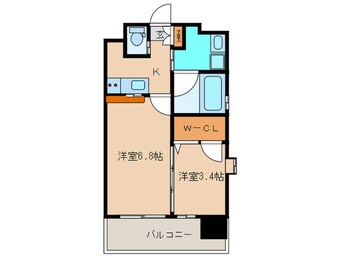 間取図 ｱｸﾀｽ福岡県庁前ｸﾞﾗｼｱ（1101）