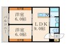 ベルリ－フＭＯＺＵ 2LDKの間取り
