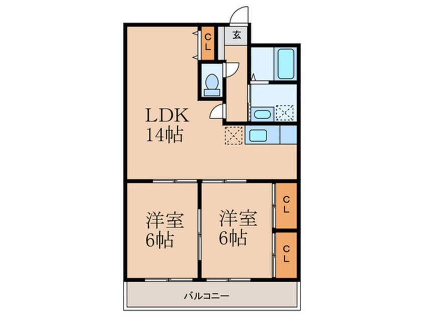間取図 パシフィック箱崎Ⅶ