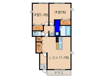 間取図 レオ・シティ則松　Ｃ棟