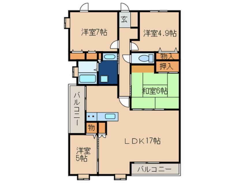 間取図 センチュリーナ中央(1101)