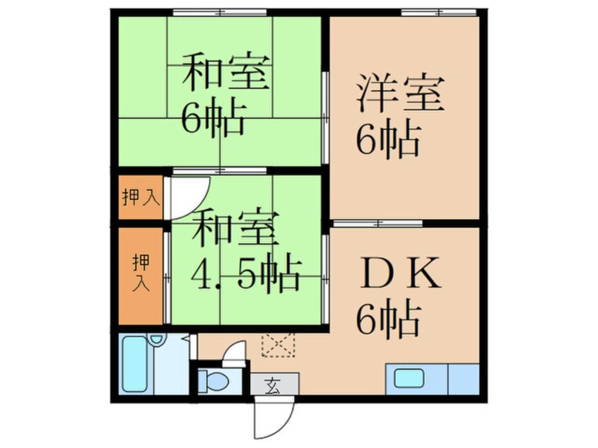 間取図 ハイツ浜宮Ⅰ