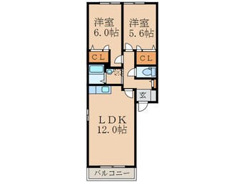 間取図 メゾンエムロード　F棟