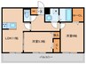 ラ・ルート若宮 2LDKの間取り
