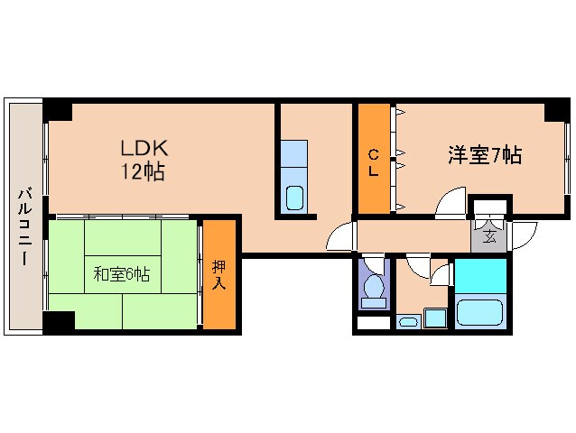 間取り図 エルスタンザ別府