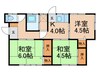 上野借家 3Kの間取り